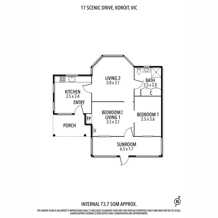 Floorplan of Homely house listing, 17 Scenic Drive, Koroit VIC 3282