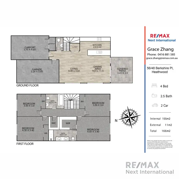 Floorplan of Homely townhouse listing, 56/48 Berkshire Place, Heathwood QLD 4110