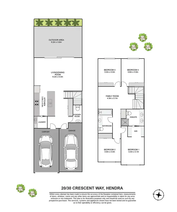 Floorplan of Homely townhouse listing, 30/22 Crescent Way, Hendra QLD 4011