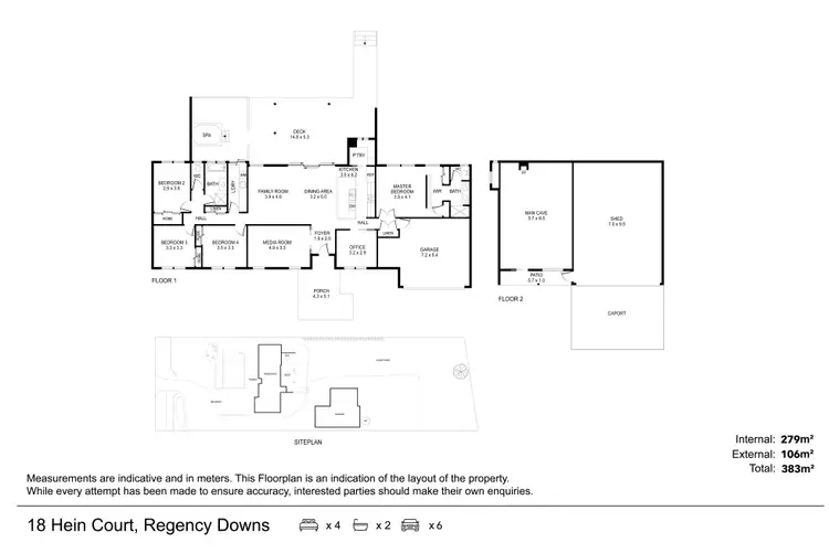 Floorplan of Homely house listing, 18 Hein Court, Regency Downs QLD 4341