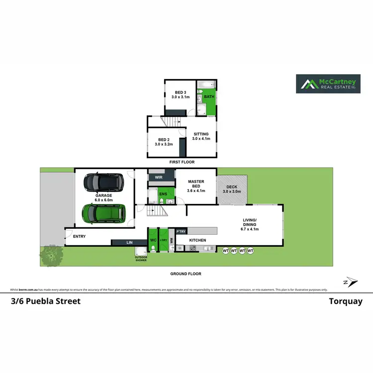 Floorplan of Homely house listing, 3/6 Puebla Street, Torquay VIC 3228