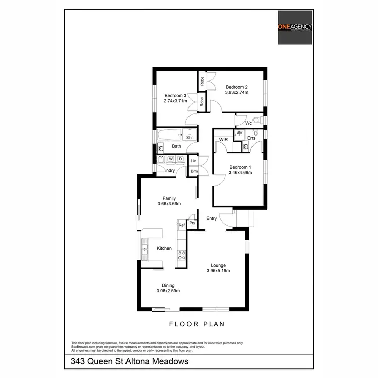 Floorplan of Homely house listing, 343 Queen Street, Altona Meadows VIC 3028