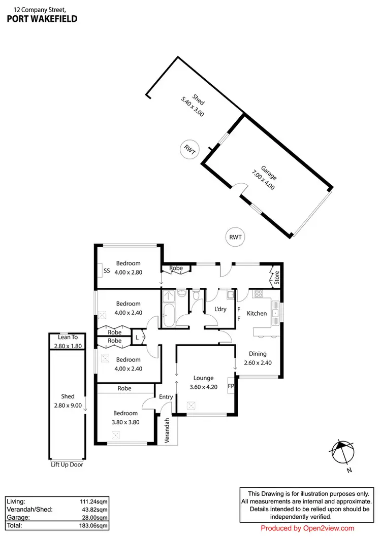 Floorplan of Homely house listing, 12 Company Street, Port Wakefield SA 5550