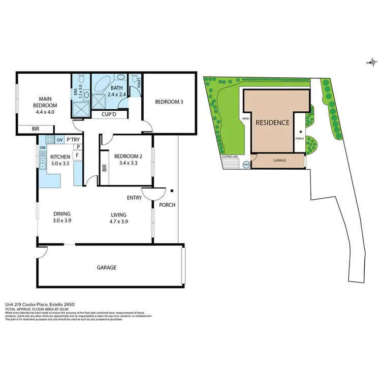 Floorplan of Homely unit listing, 2/9 Cooba Place, Estella NSW 2650
