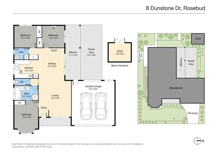 Floorplan of Homely house listing, 8 Dunstone Drive, Rosebud VIC 3939
