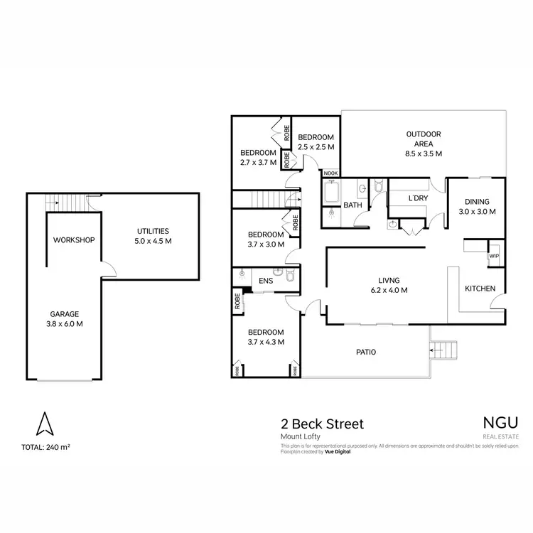 Floorplan of Homely house listing, 2 Beck Street, Mount Lofty QLD 4350