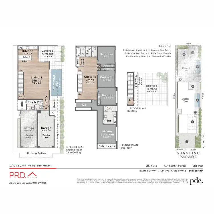 Floorplan of Homely semi-detached listing, 1/124 Sunshine Parade, Miami QLD 4220