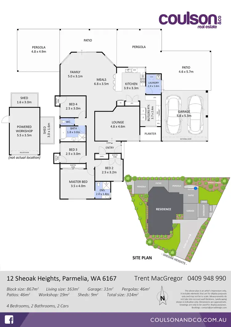 Floorplan of Homely house listing, 12 Sheoak Heights, Parmelia WA 6167