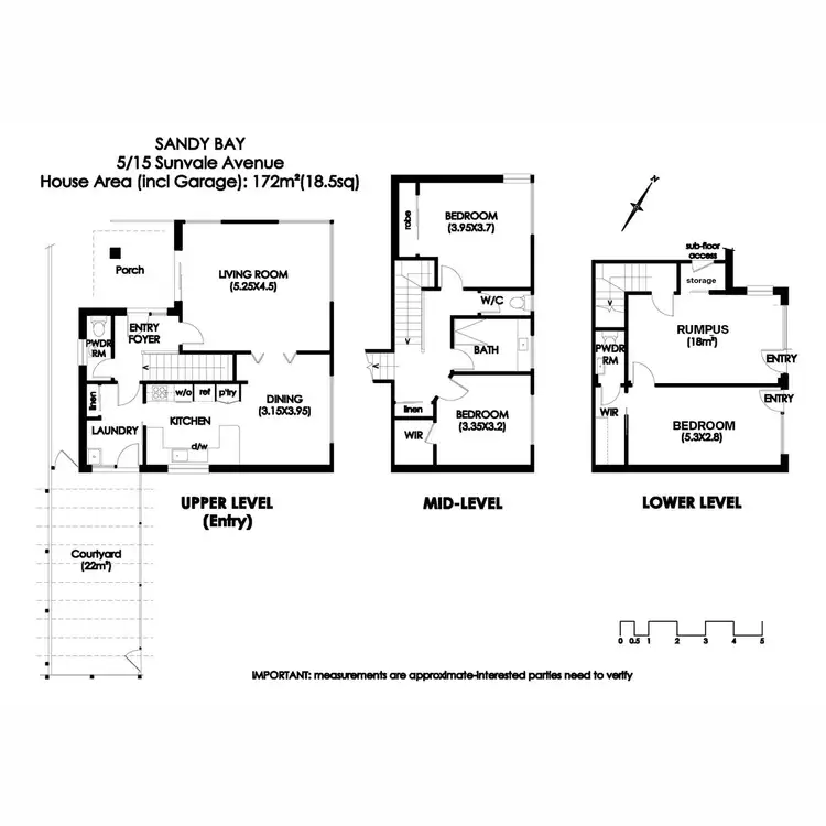 Floorplan of Homely house listing, 5/15 Sunvale Avenue, Sandy Bay TAS 7005