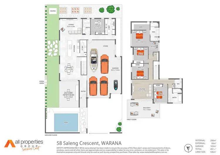 Floorplan of Homely house listing, 58 Saleng Crescent, Warana QLD 4575