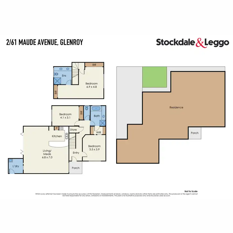 Floorplan of Homely townhouse listing, 2/61 Maude Avenue, Glenroy VIC 3046