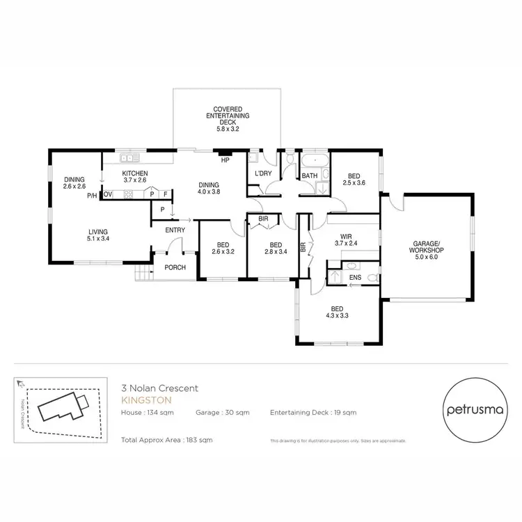 Floorplan of Homely house listing, 3 Nolan Crescent, Kingston TAS 7050
