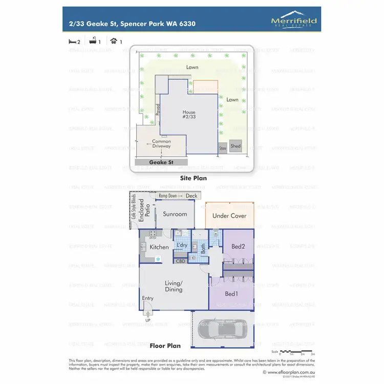 Floorplan of Homely unit listing, 2/33 Geake Street, Spencer Park WA 6330