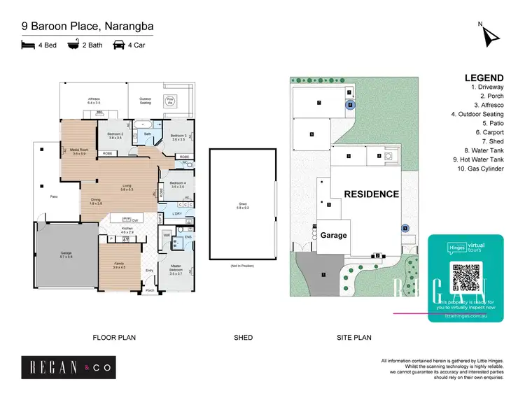 Floorplan of Homely house listing, 9 Baroon Place, Narangba QLD 4504