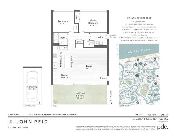 Floorplan of Homely unit listing, 16/111 Rio Vista Boulevard, Broadbeach Waters QLD 4218