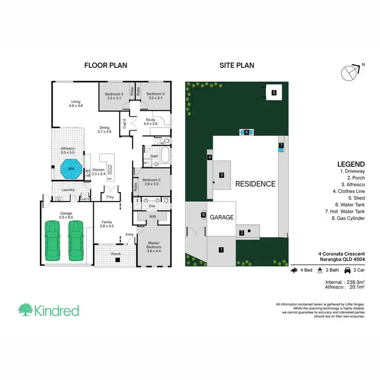 Floorplan of Homely house listing, 4 Coronata Crescent, Narangba QLD 4504