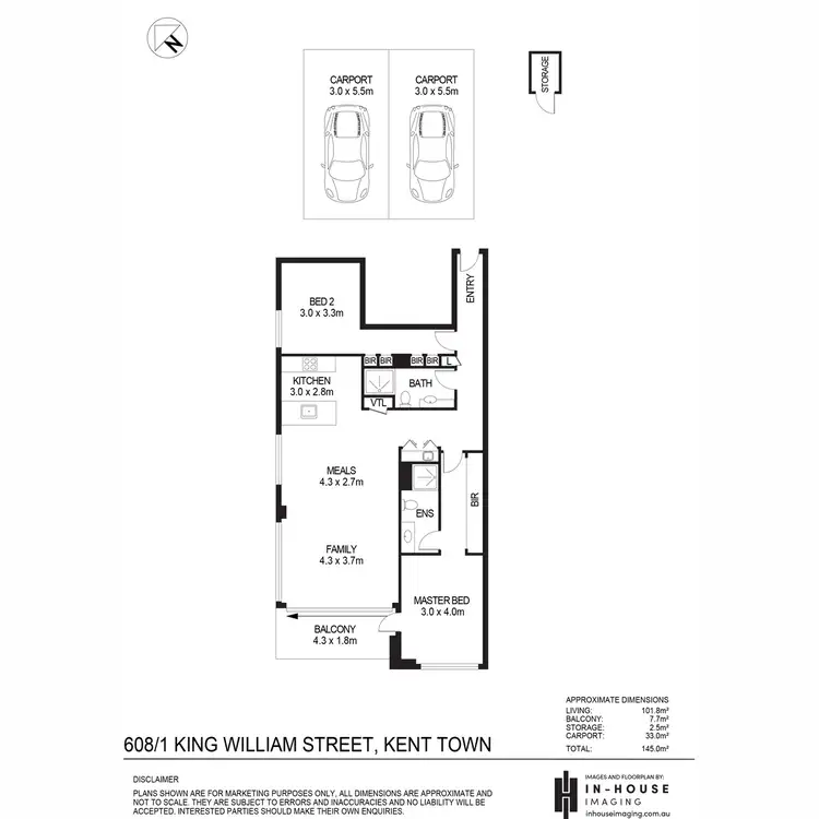 Floorplan of Homely apartment listing, 608/1 King William Street, Kent Town SA 5067