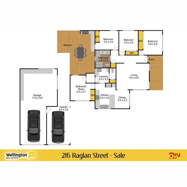 Floorplan of Homely house listing, 216 Raglan Street, Sale VIC 3850