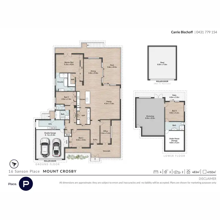 Floorplan of Homely house listing, 16 Sanson Place, Mount Crosby QLD 4306