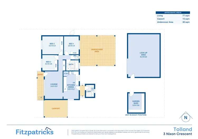 Floorplan of Homely house listing, 3 Nixon Crescent, Tolland NSW 2650