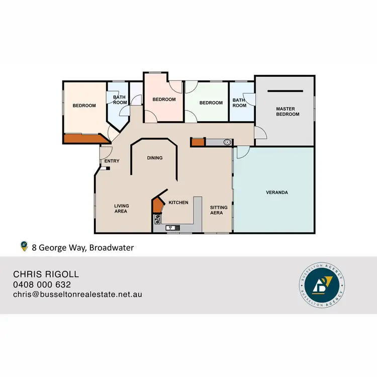 Floorplan of Homely house listing, 8 George Way, Broadwater WA 6280