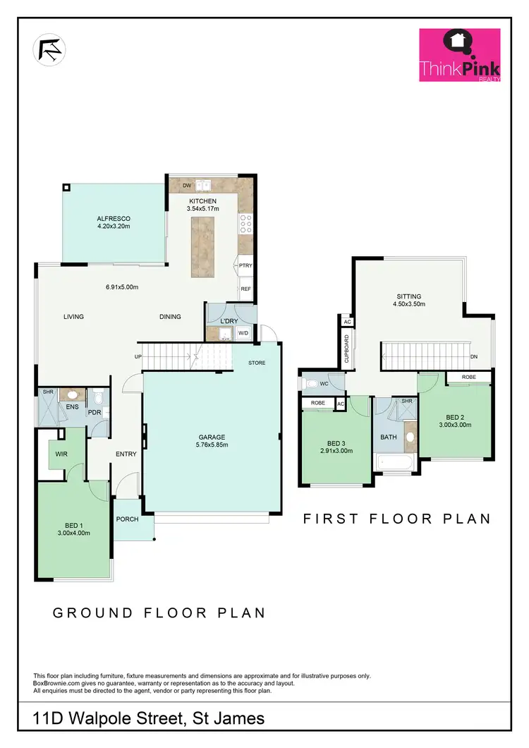 Floorplan of Homely townhouse listing, 11D Walpole Street, St James WA 6102