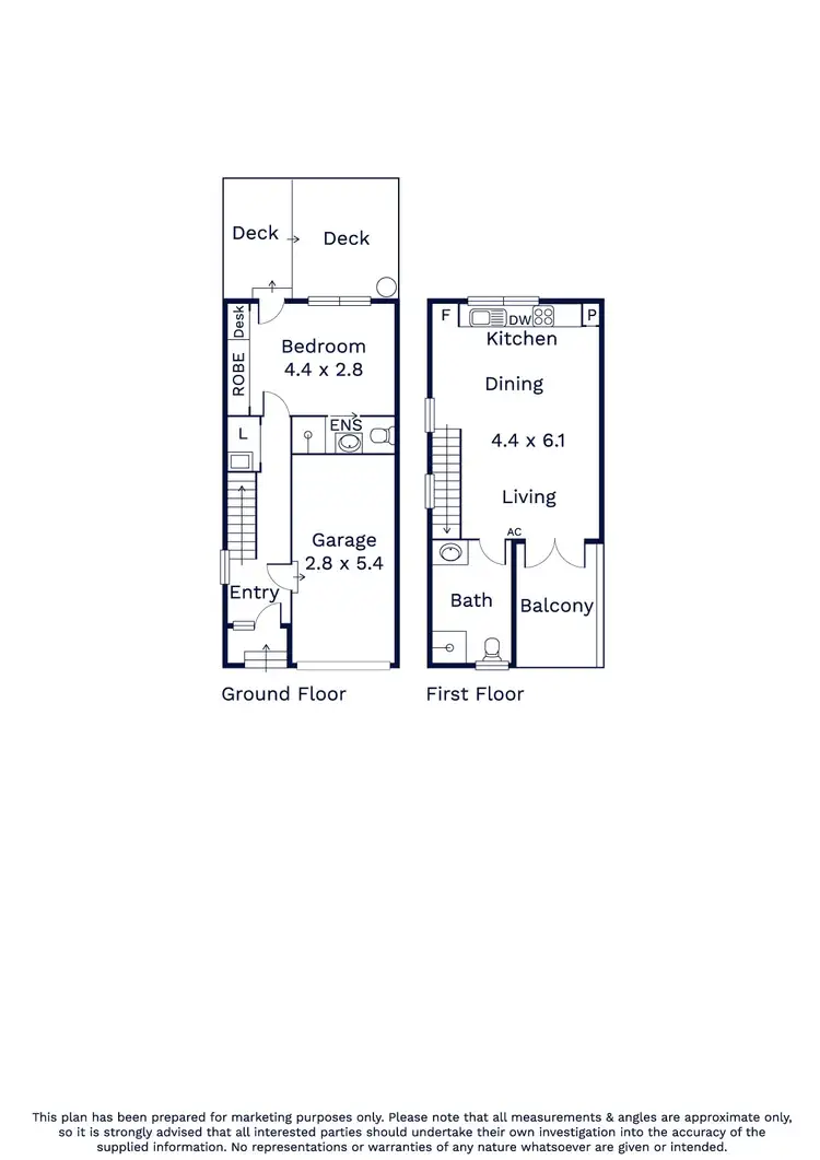Floorplan of Homely townhouse listing, 16 Hardwick Lane, Kensington VIC 3031