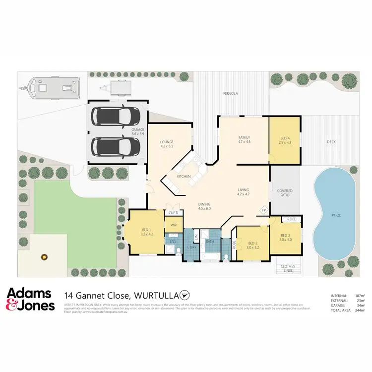 Floorplan of Homely house listing, 14 Gannet Close, Wurtulla QLD 4575