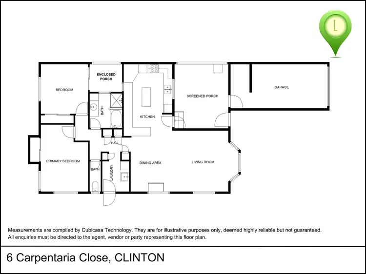 Floorplan of Homely house listing, 6 Carpentaria Close, Clinton QLD 4680
