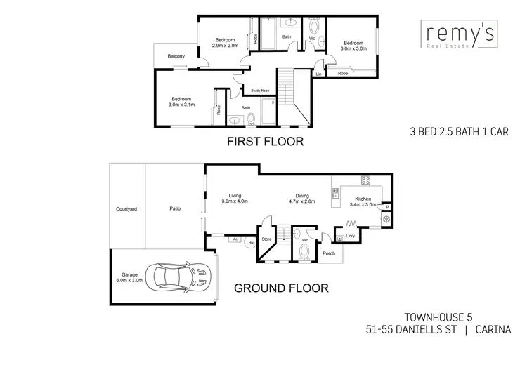Floorplan of Homely townhouse listing, 5/51-55 Daniells Street, Carina QLD 4152