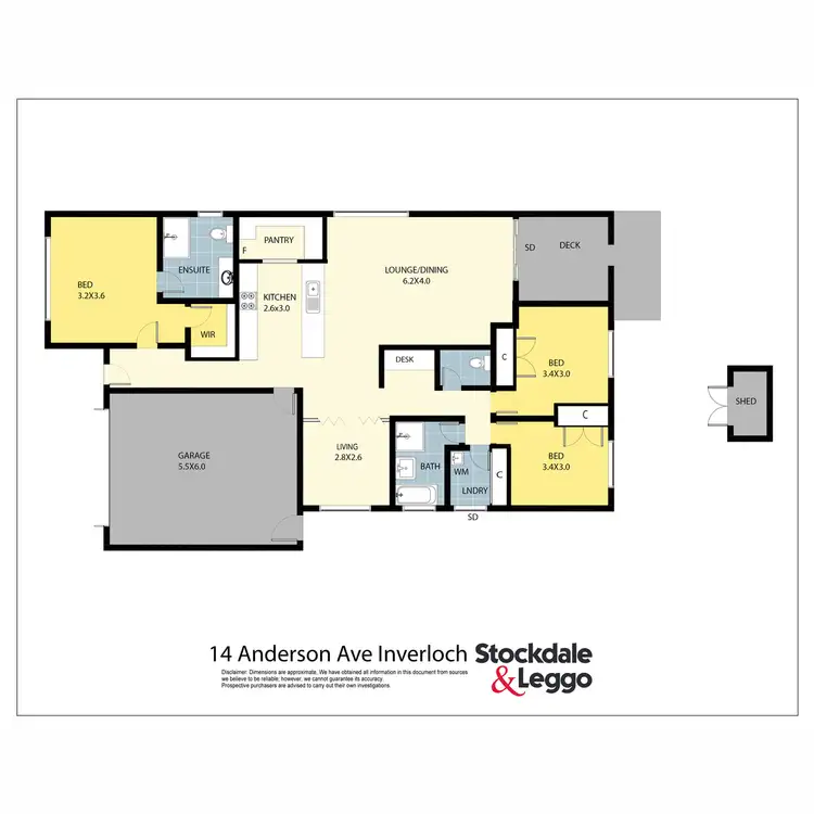 Floorplan of Homely house listing, 14 Anderson Avenue, Inverloch VIC 3996