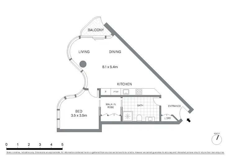 Floorplan of Homely apartment listing, 807/71 Macquarie Street, Sydney NSW 2000