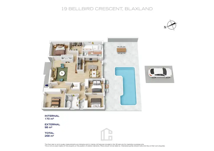 Floorplan of Homely house listing, 19 Bellbird Crescent, Blaxland NSW 2774