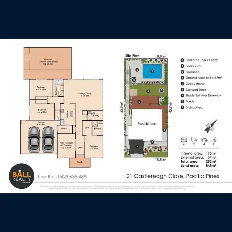 Floorplan of Homely house listing, 21 Castlereagh Close, Pacific Pines QLD 4211