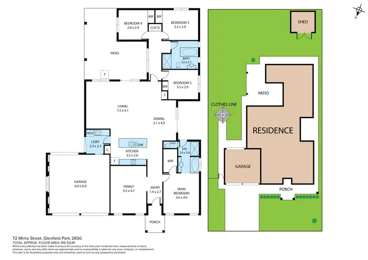 Floorplan of Homely house listing, 72 Mima Street, Glenfield Park NSW 2650