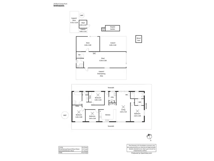 Floorplan of Homely house listing, 240 Blackswamp Road, Wirrabara SA 5481