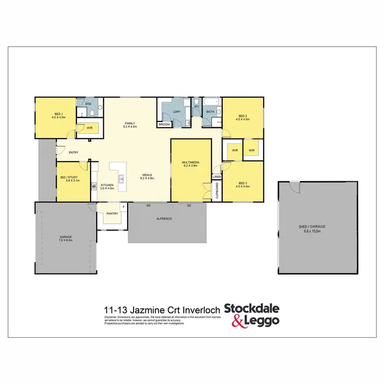 Floorplan of Homely house listing, 11-13 Jazmine Court, Inverloch VIC 3996