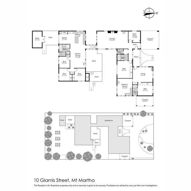 Floorplan of Homely house listing, 10 Glamis Street, Mount Martha VIC 3934