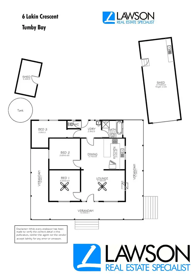 Floorplan of Homely house listing, 6 Lakin Crescent, Tumby Bay SA 5605