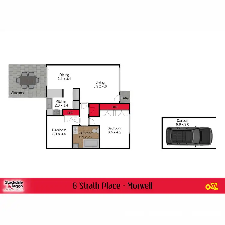 Floorplan of Homely house listing, 8 Strath Place, Morwell VIC 3840