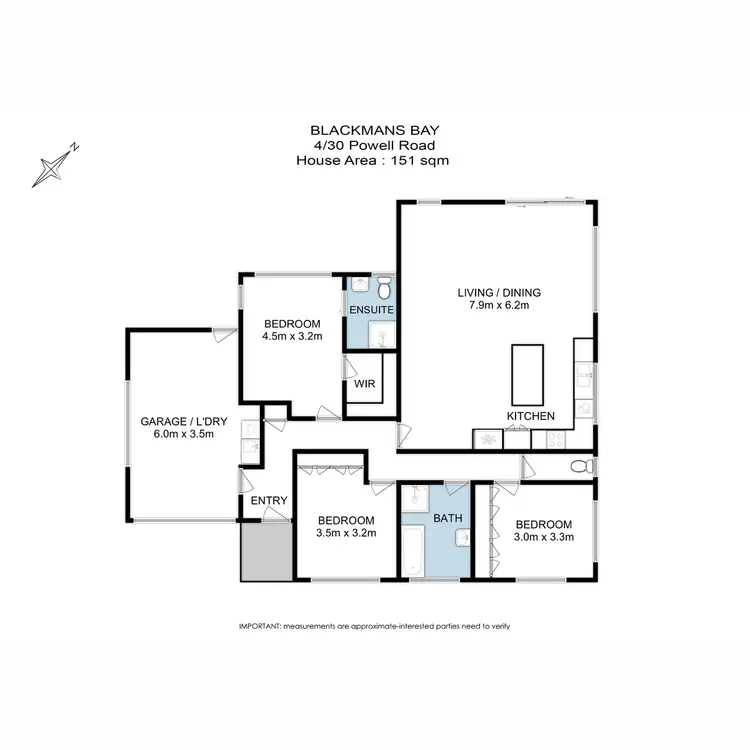 Floorplan of Homely house listing, 4/30 Powell Road, Blackmans Bay TAS 7052
