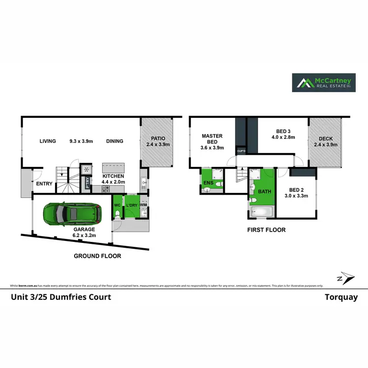 Floorplan of Homely townhouse listing, 3/25 Dumfries Court, Torquay VIC 3228