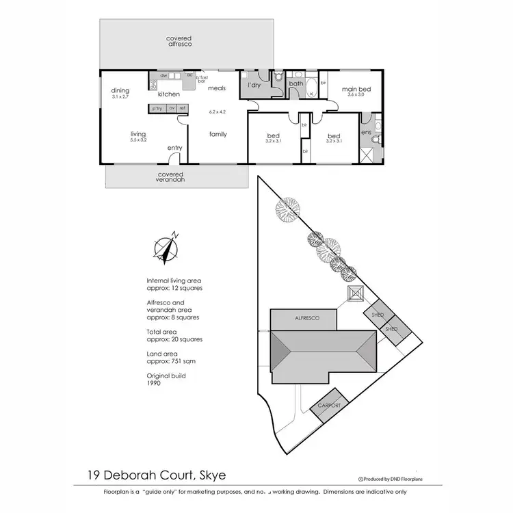 Floorplan of Homely house listing, 19 Deborah Court, Skye VIC 3977