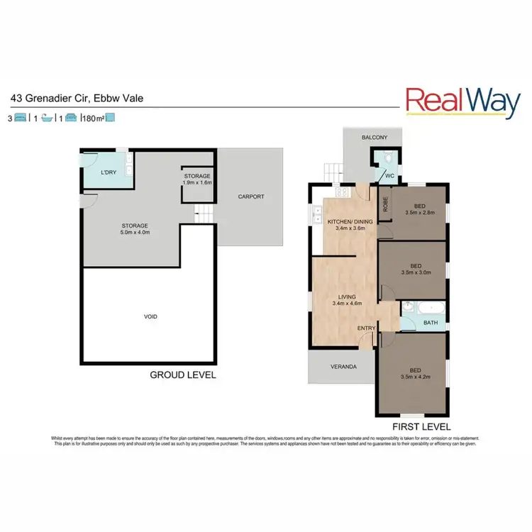Floorplan of Homely house listing, 43 Grenadier Circle, Ebbw Vale QLD 4304