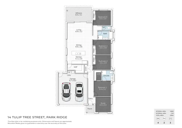 Floorplan of Homely house listing, 14 Tulip Tree Street, Park Ridge QLD 4125