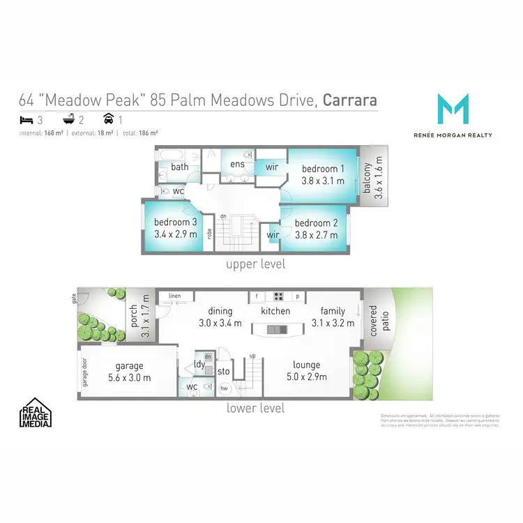 Floorplan of Homely townhouse listing, 64/85 Palm Meadows Drive, Carrara QLD 4211