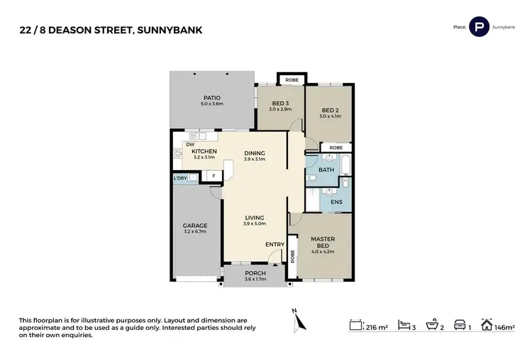 Floorplan of Homely townhouse listing, 22/8 Deason Street, Sunnybank QLD 4109