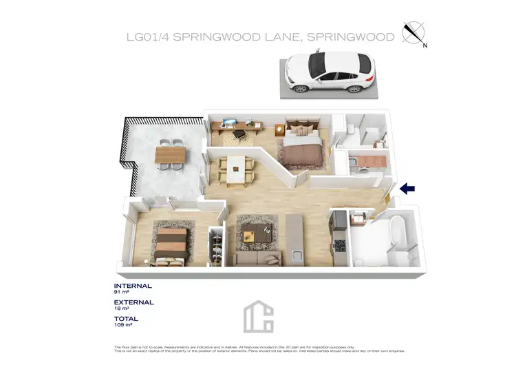 Floorplan of Homely apartment listing, LG01 (aka Unit 1)/4 Springwood Lane, Springwood NSW 2777