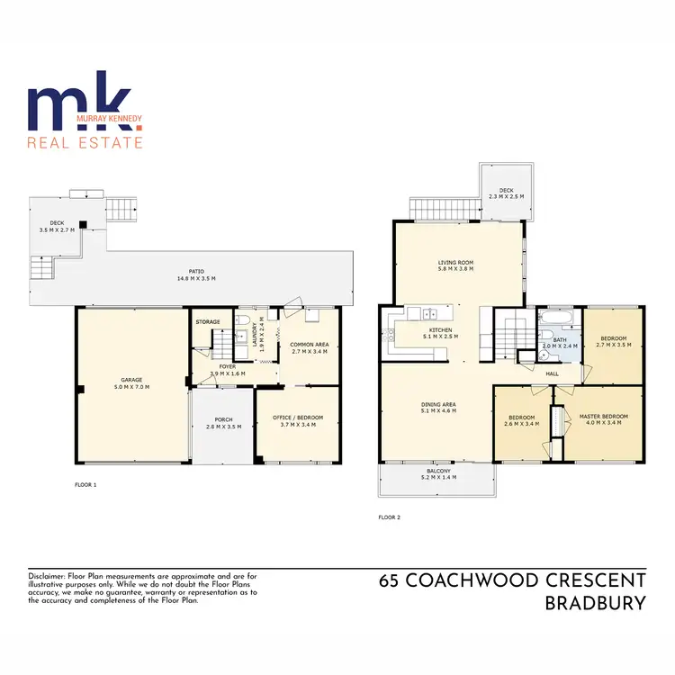 Floorplan of Homely house listing, 65 Coachwood Crescent, Bradbury NSW 2560