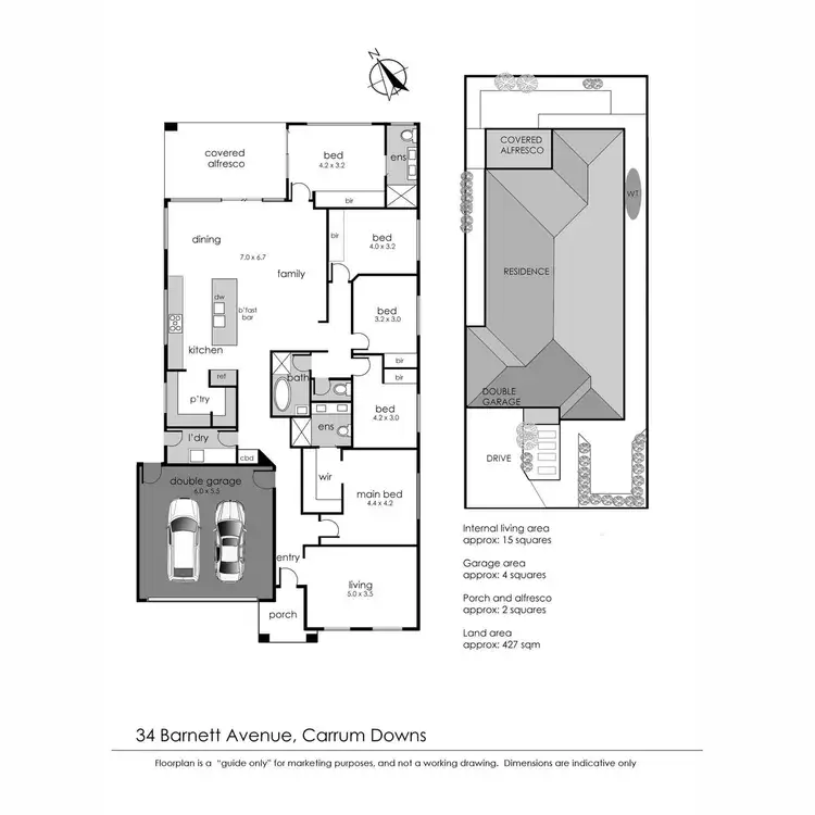Floorplan of Homely house listing, 34 Barnett Avenue, Carrum Downs VIC 3201